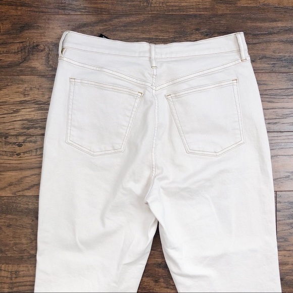 3x1 • Claudia jeans slim cropped high waist straight leg Pale Stone beige ecru - Picture 14 of 15